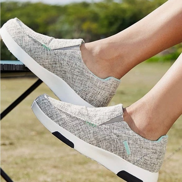 OrthoComfoot Women Canvas Slip on Shoes, Comfort Plantar Fasciitis size 8.5 - Picture 15 of 16